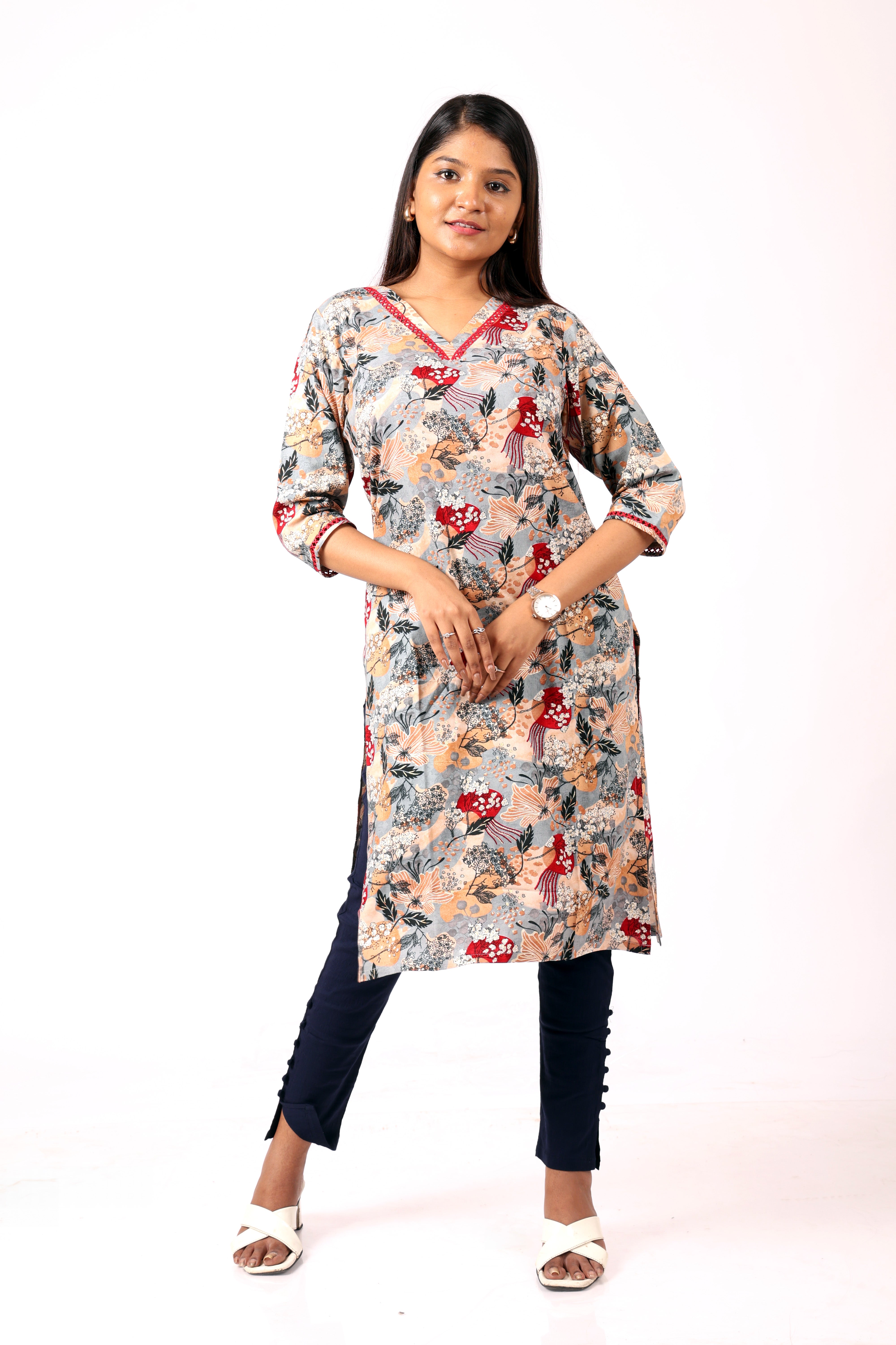 Women's Floral Print Kurta