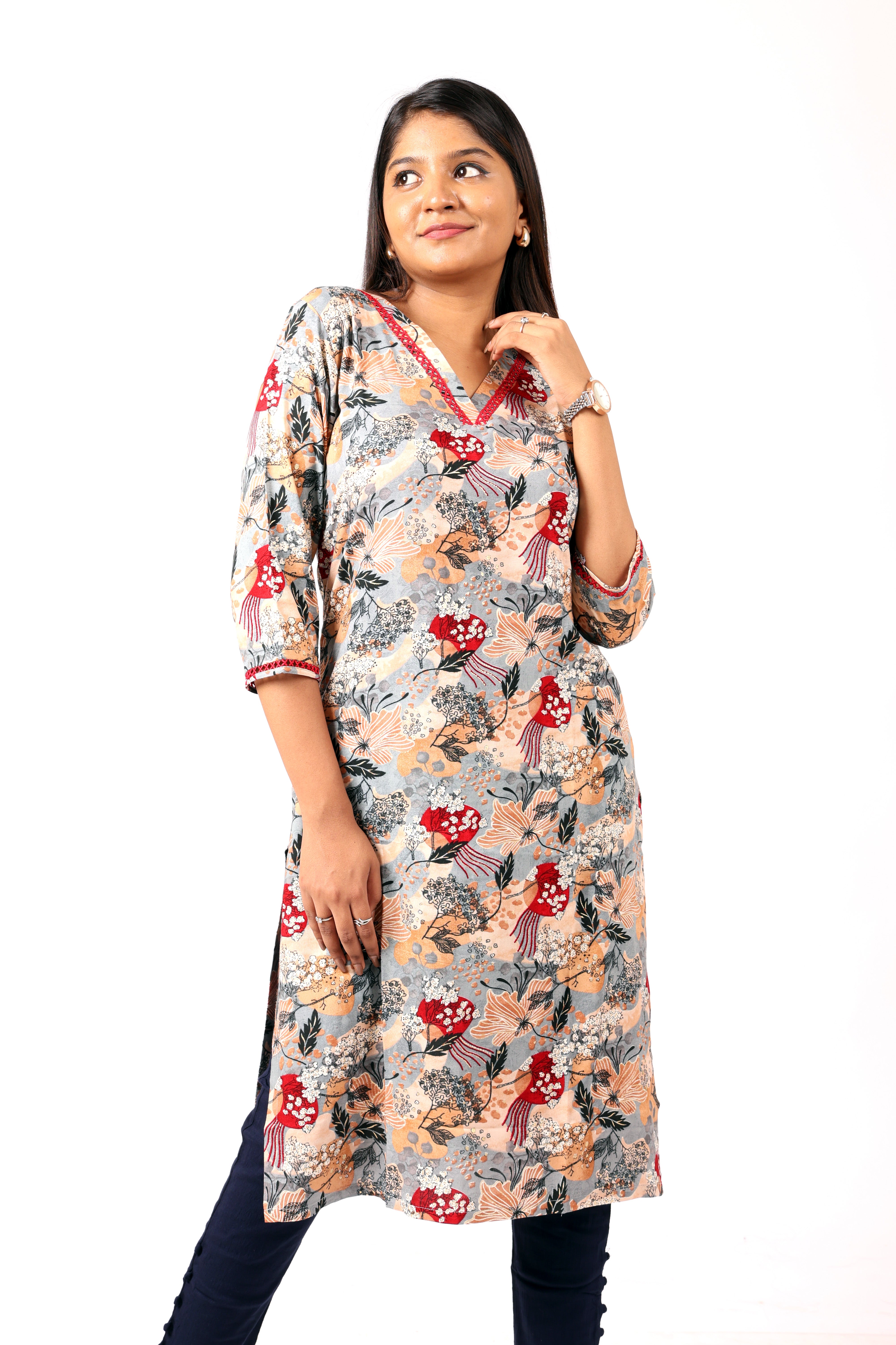 Women's Floral Print Kurta