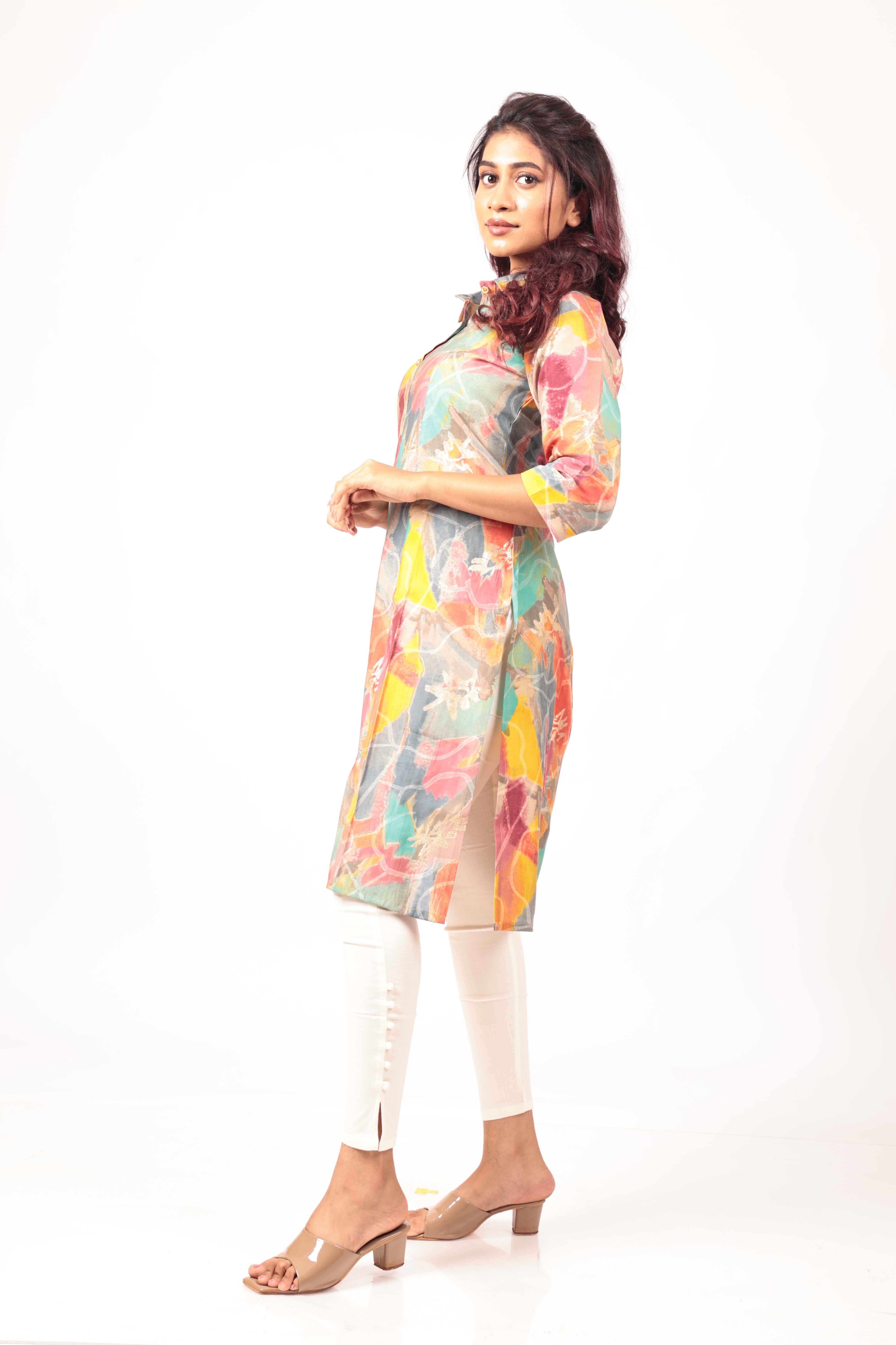 Vivid Multicolored Fusion Kurta