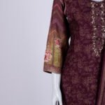 Women's purple floral print kurta set