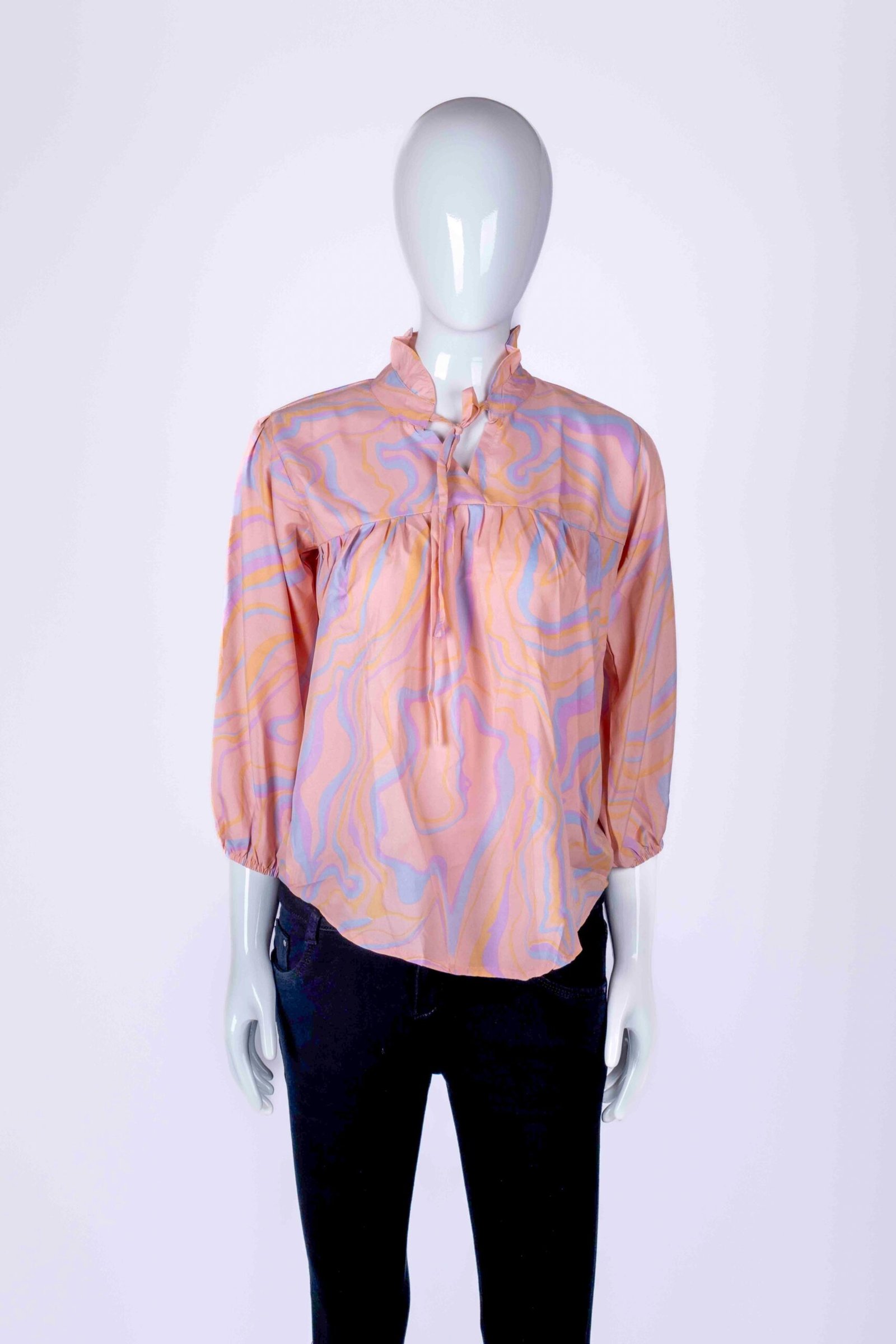 Women's Peach spiral top