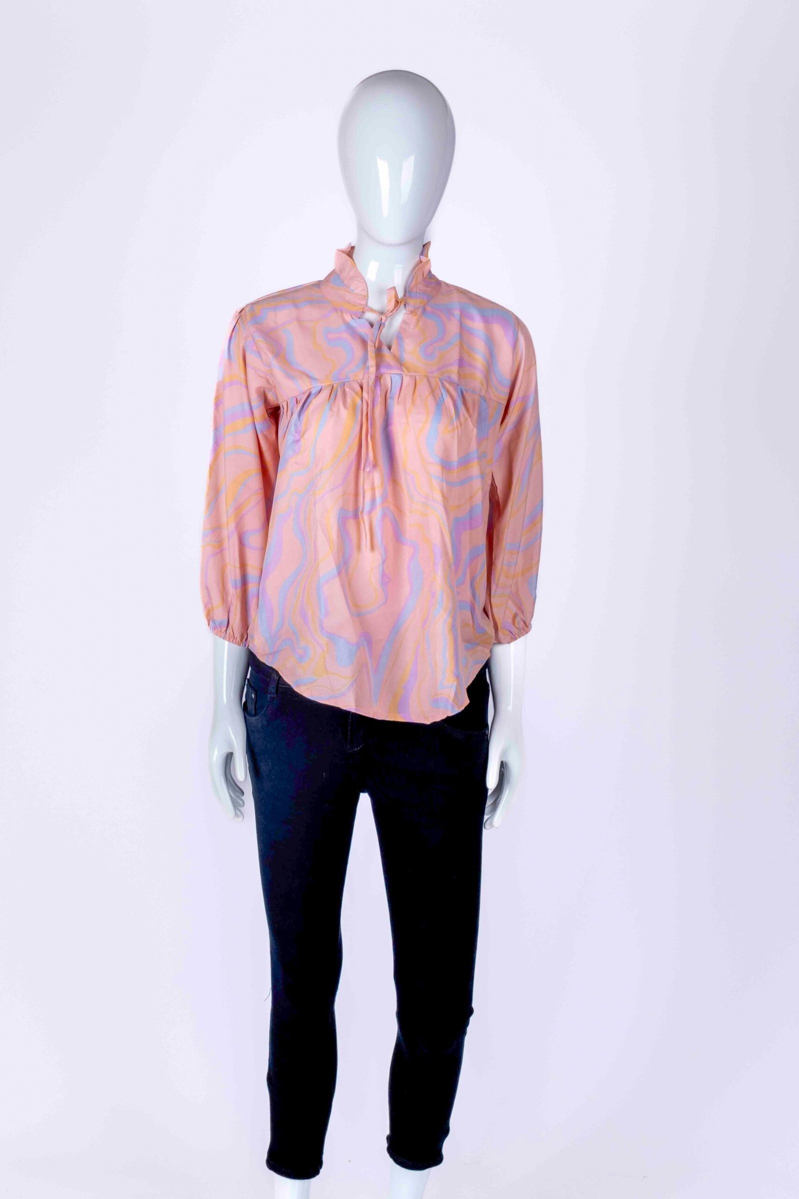 Women's Peach spiral top