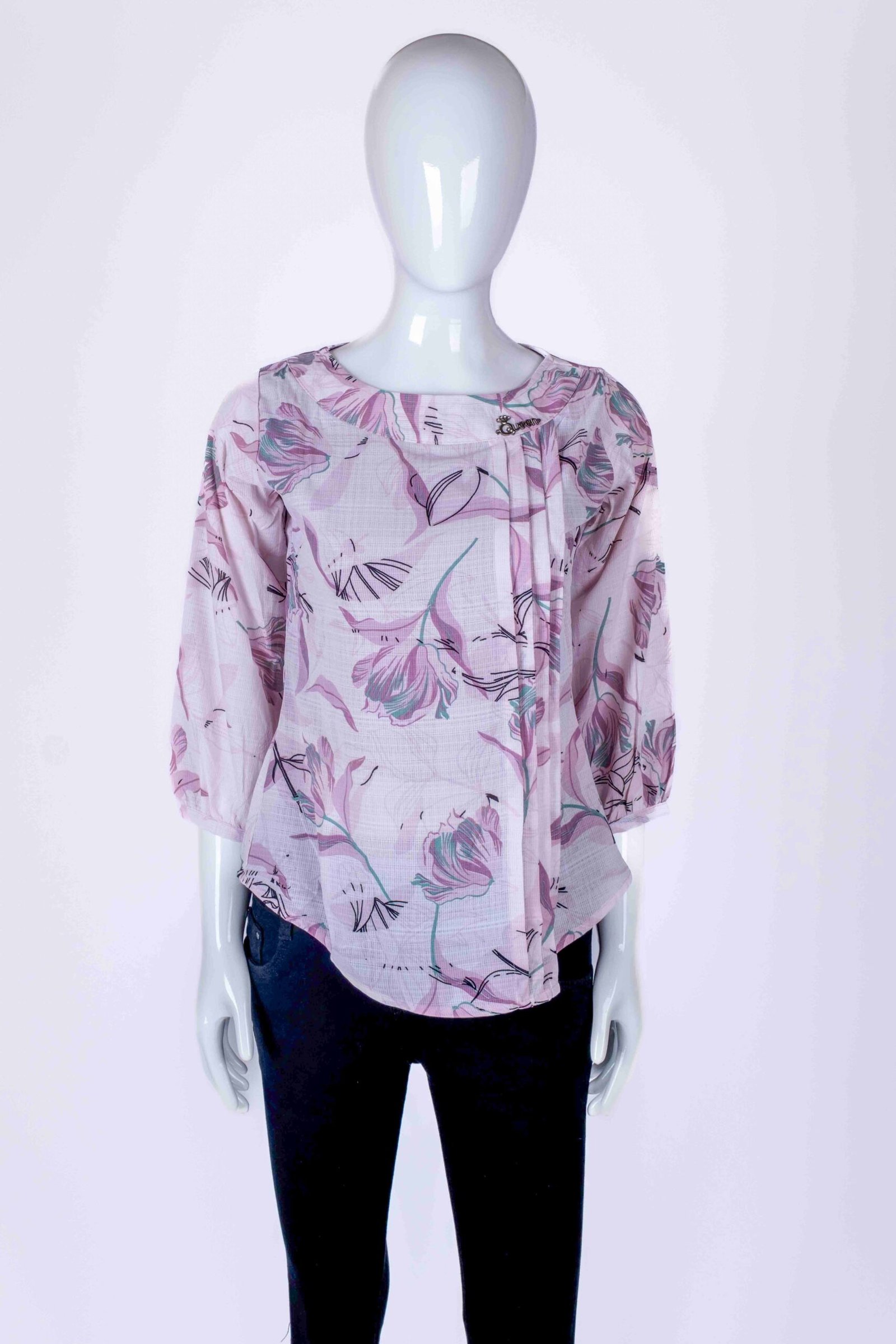 Women's Pink floral print top