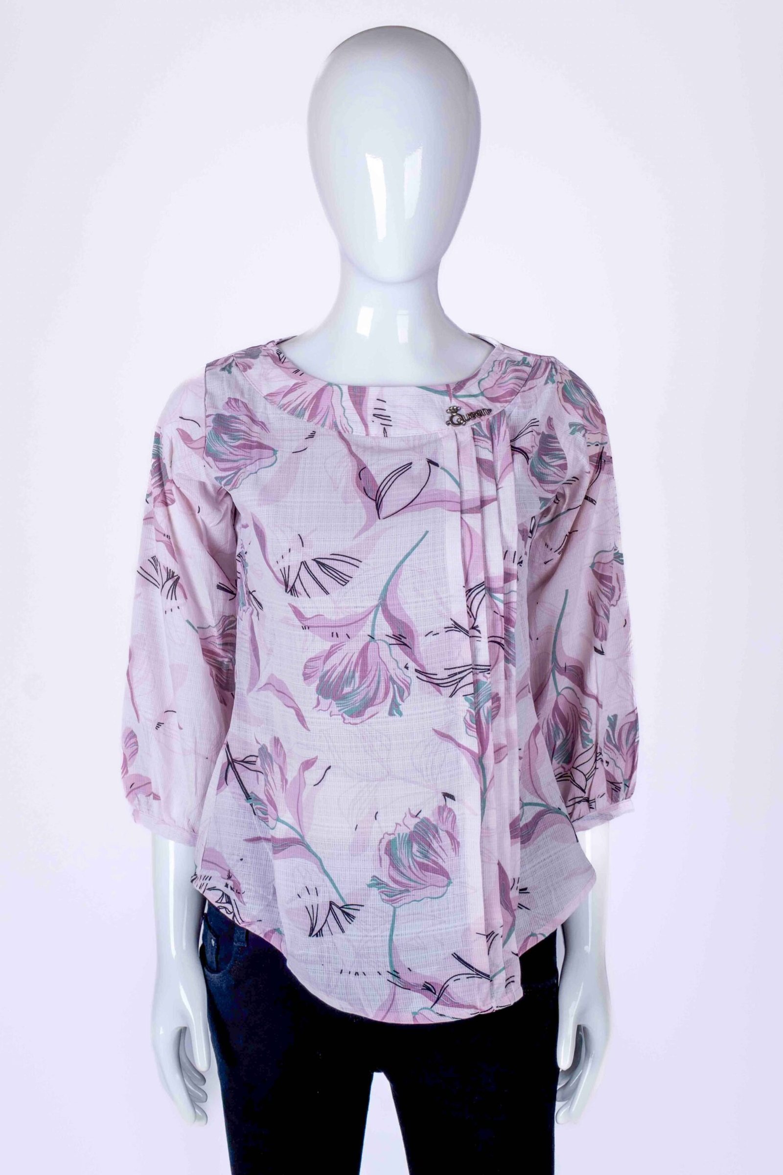 Women's Pink floral print top