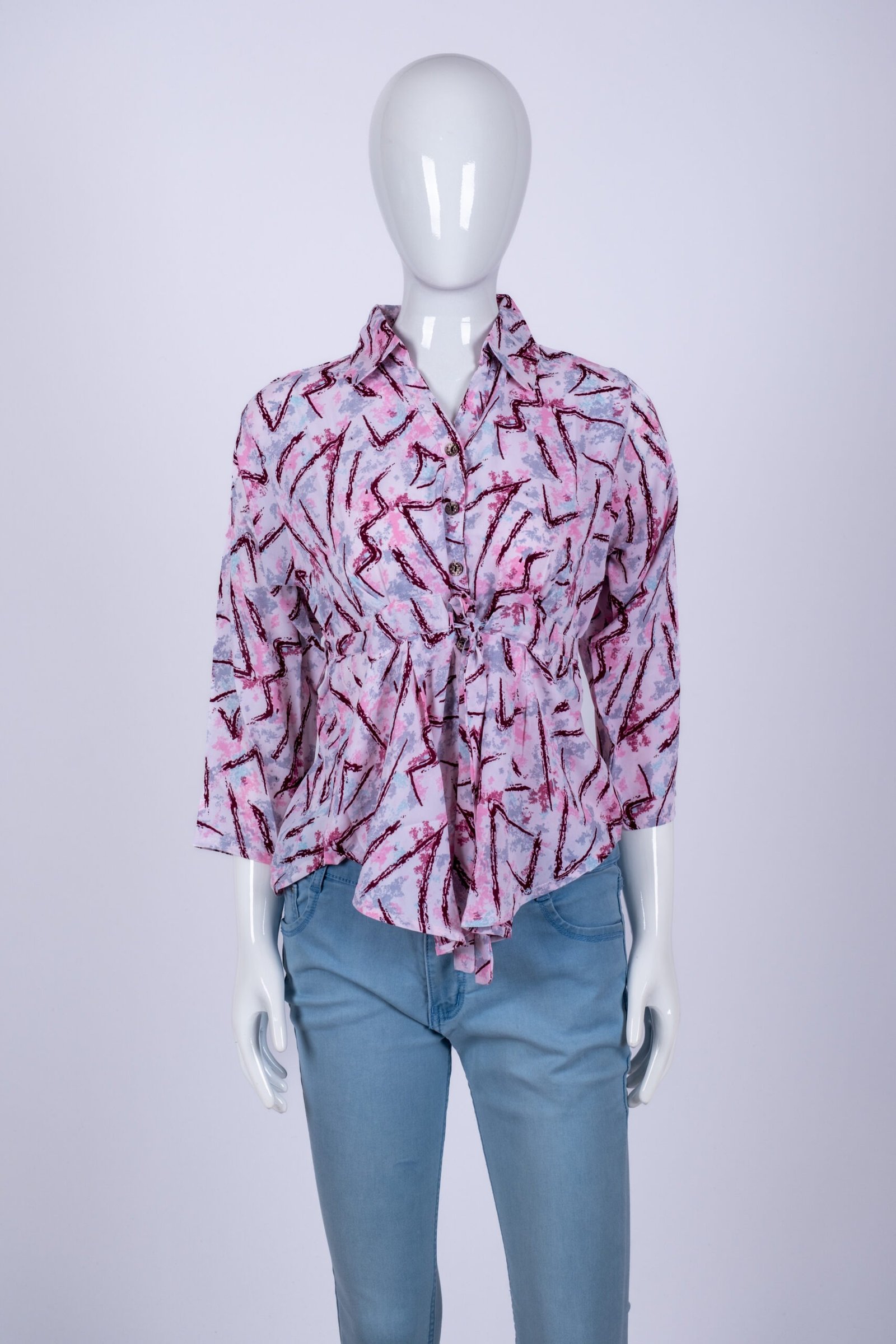 Women's Pink abstract print top