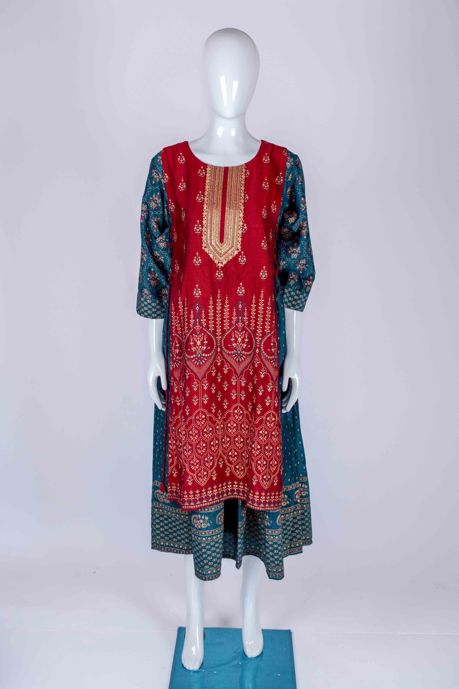 Women's Navy Blue ethnic printed kurta top