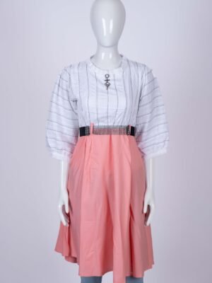 Women Pink long top/ midi dress