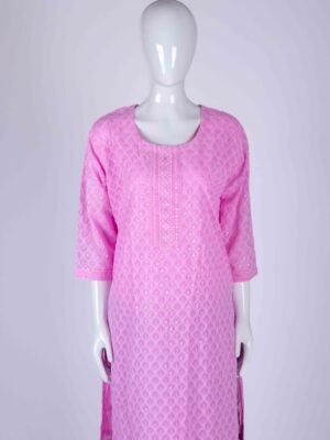 Women Lavender chikankari kurta