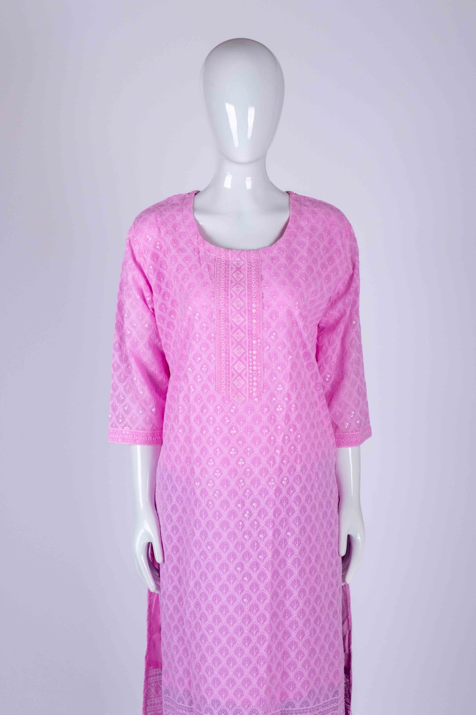 Women Lavender chikankari kurta