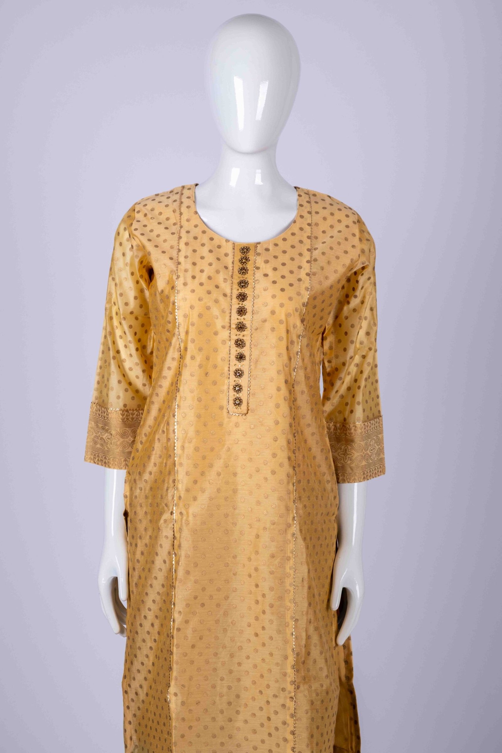 Women's Golden polka dot kurta top