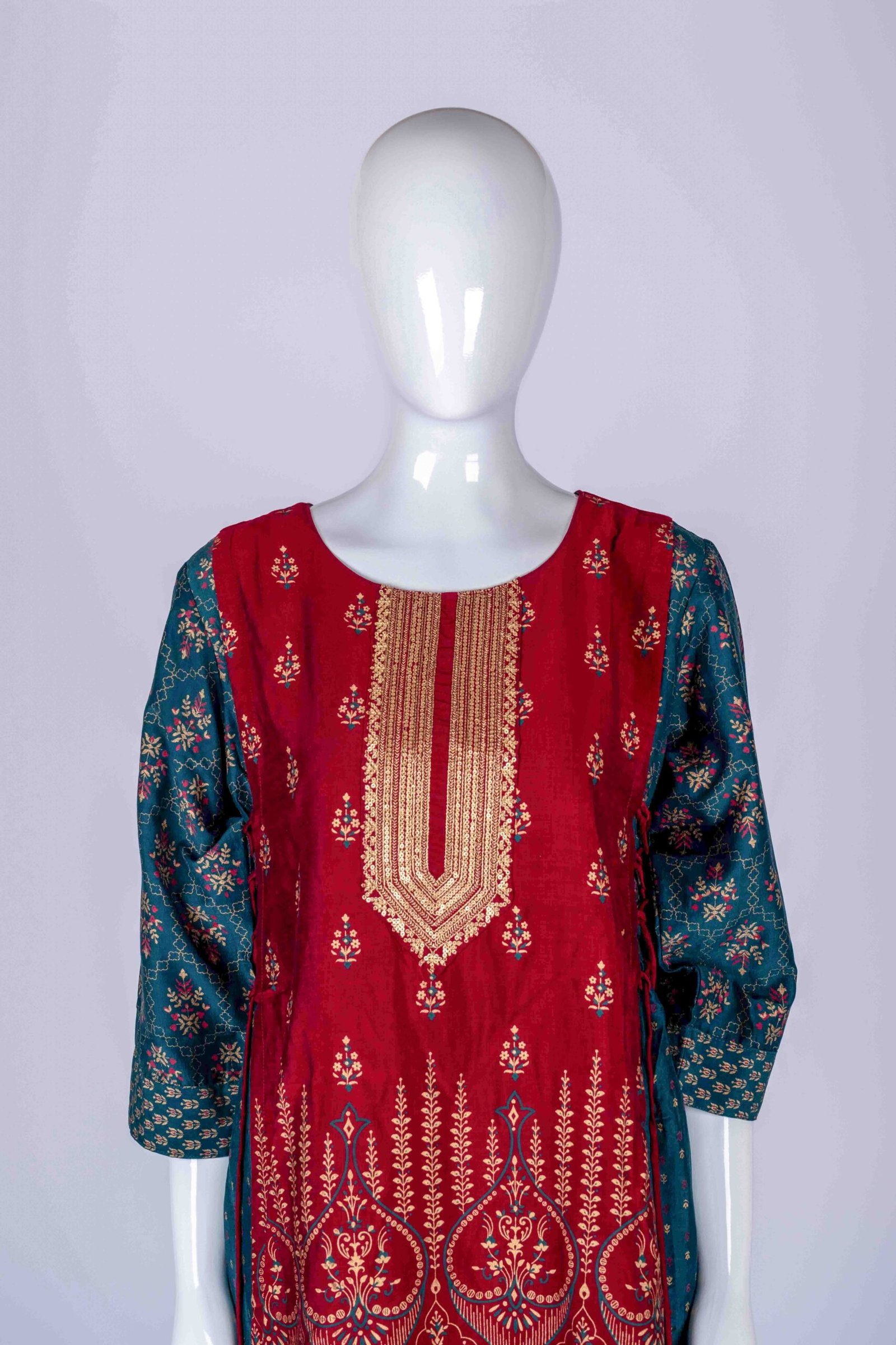 Women's Navy Blue ethnic printed kurta top