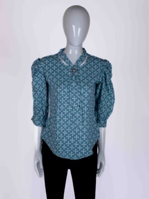 Women's Blue Polka dot top