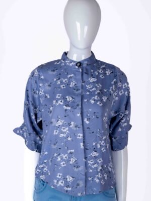 Women's Blue floral print top