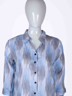 Women's Blue abstract print shirt top