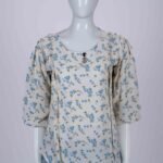 Women White floral print top