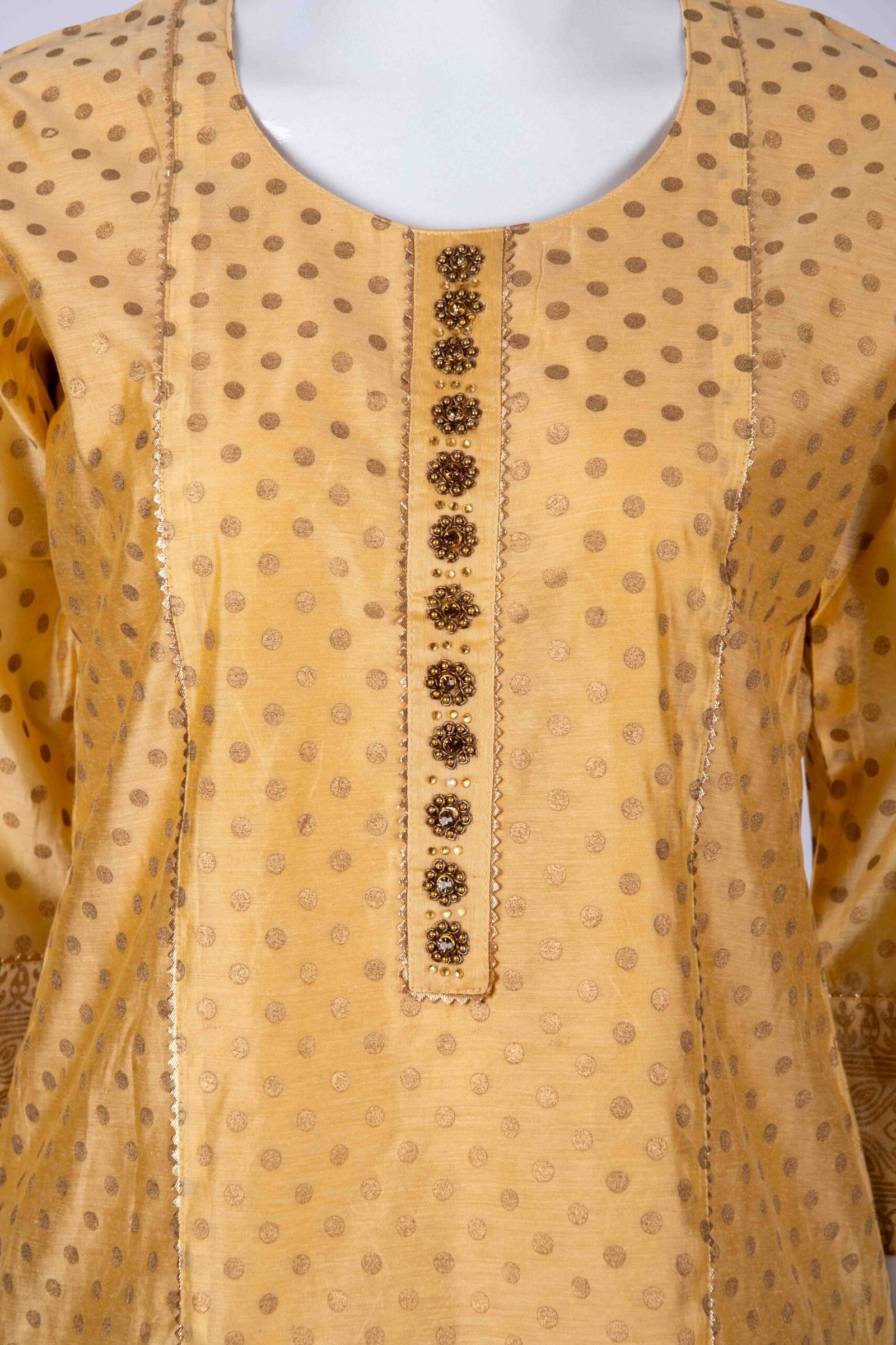 Women's Golden polka dot kurta top