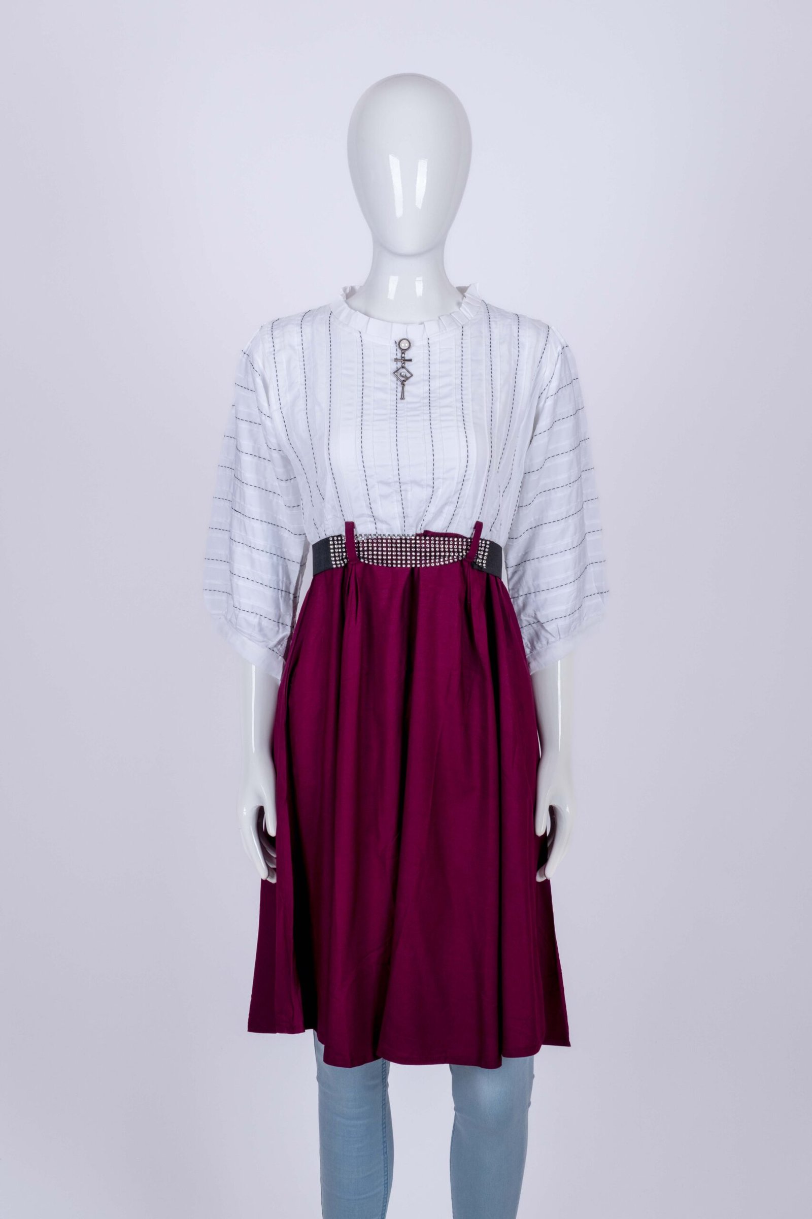 Women Purple long top/ midi dress