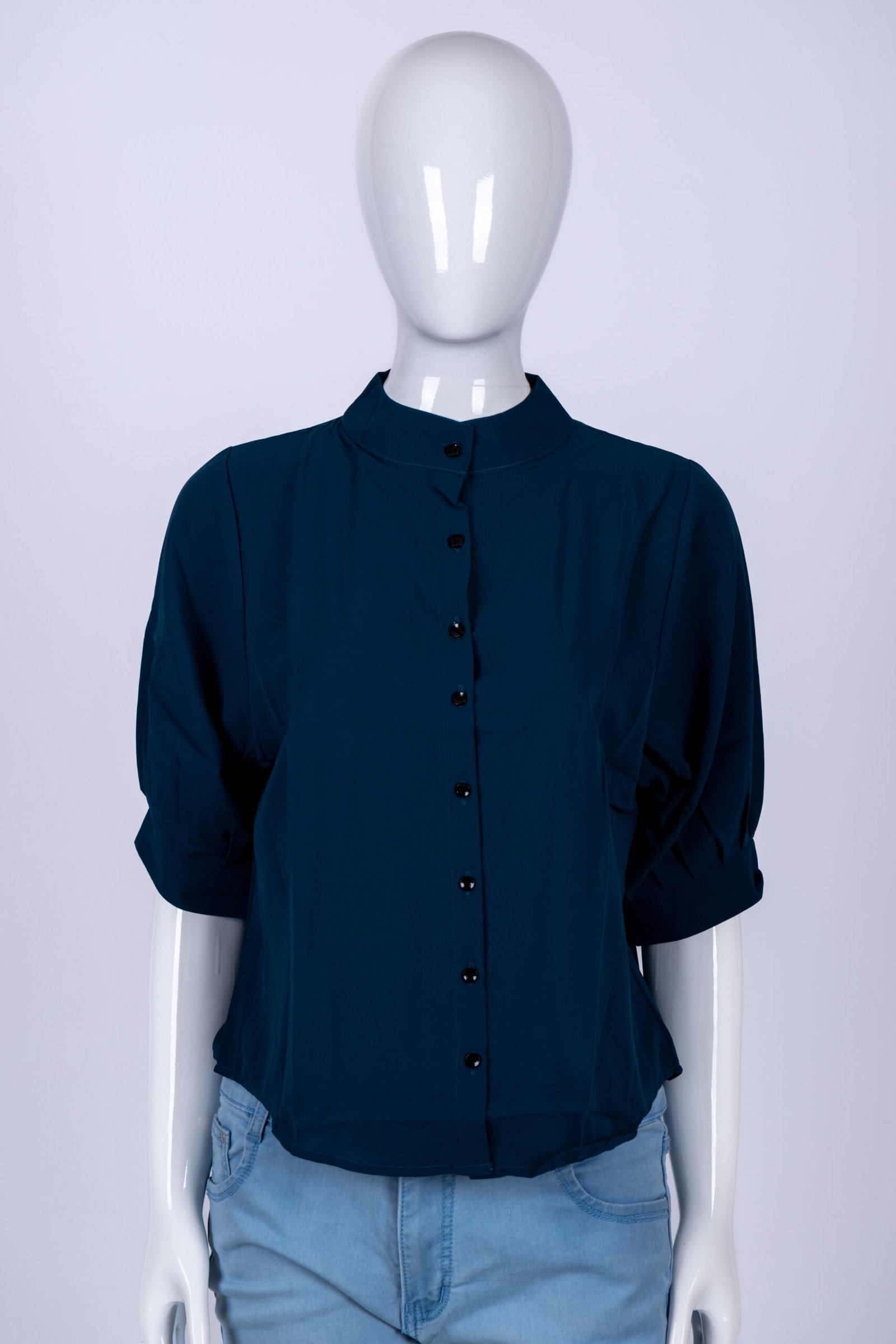 Women's Blue solid shirt top