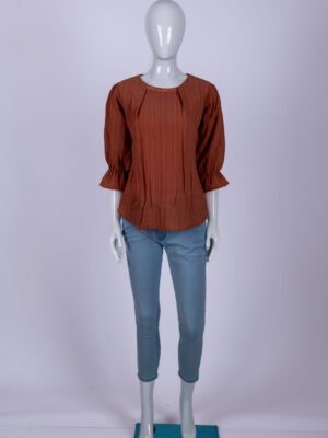 Women's Brown striped top