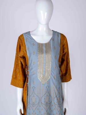 Women's Yellow ethnic printed kurta top