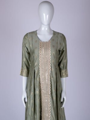 Women's Grey ethnic printed kurta top