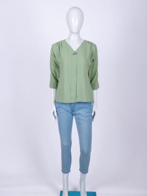 Women's Pista Green solid top