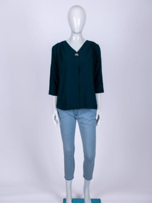 Women's Peacock Blue solid top