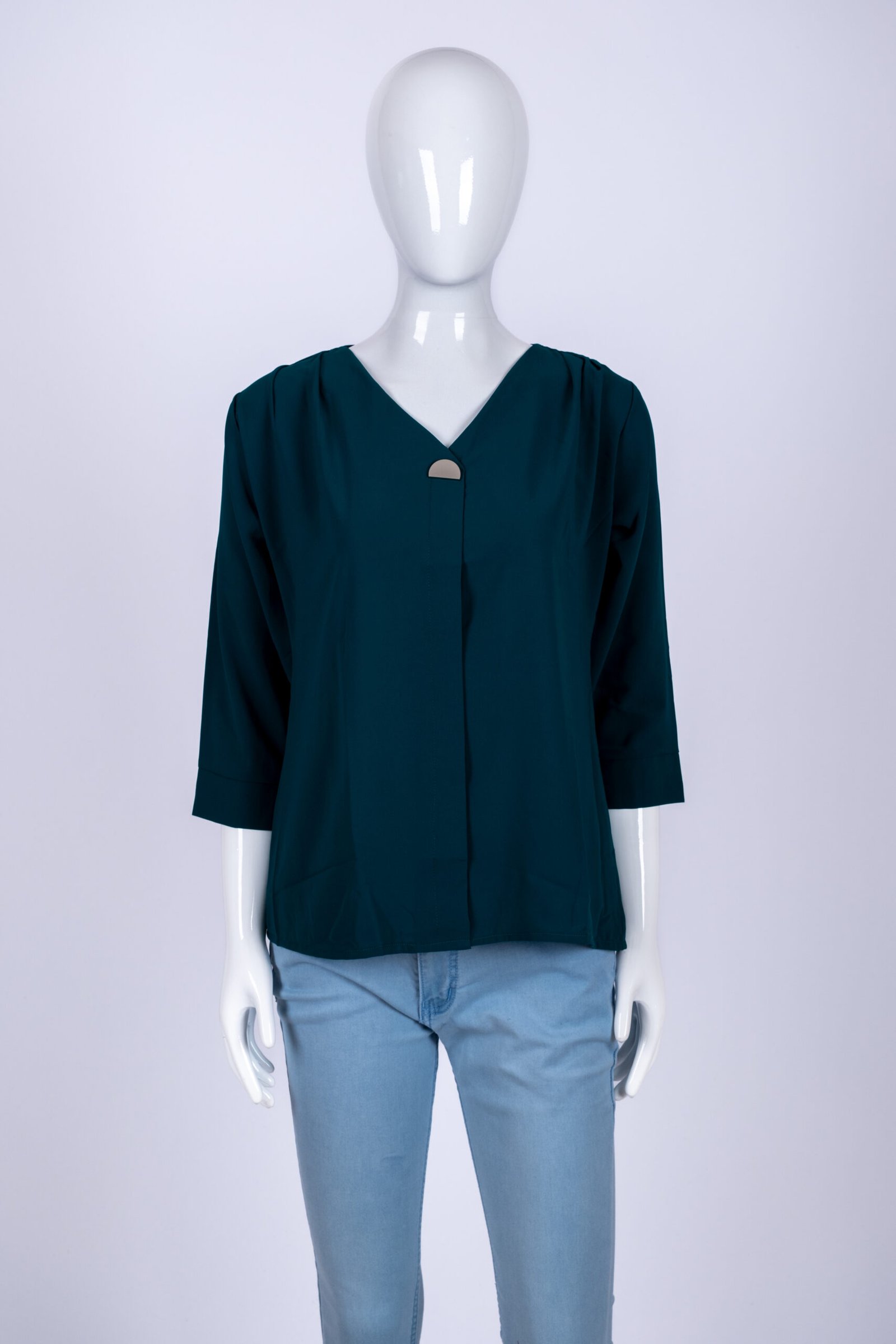 Women's Peacock Blue solid top