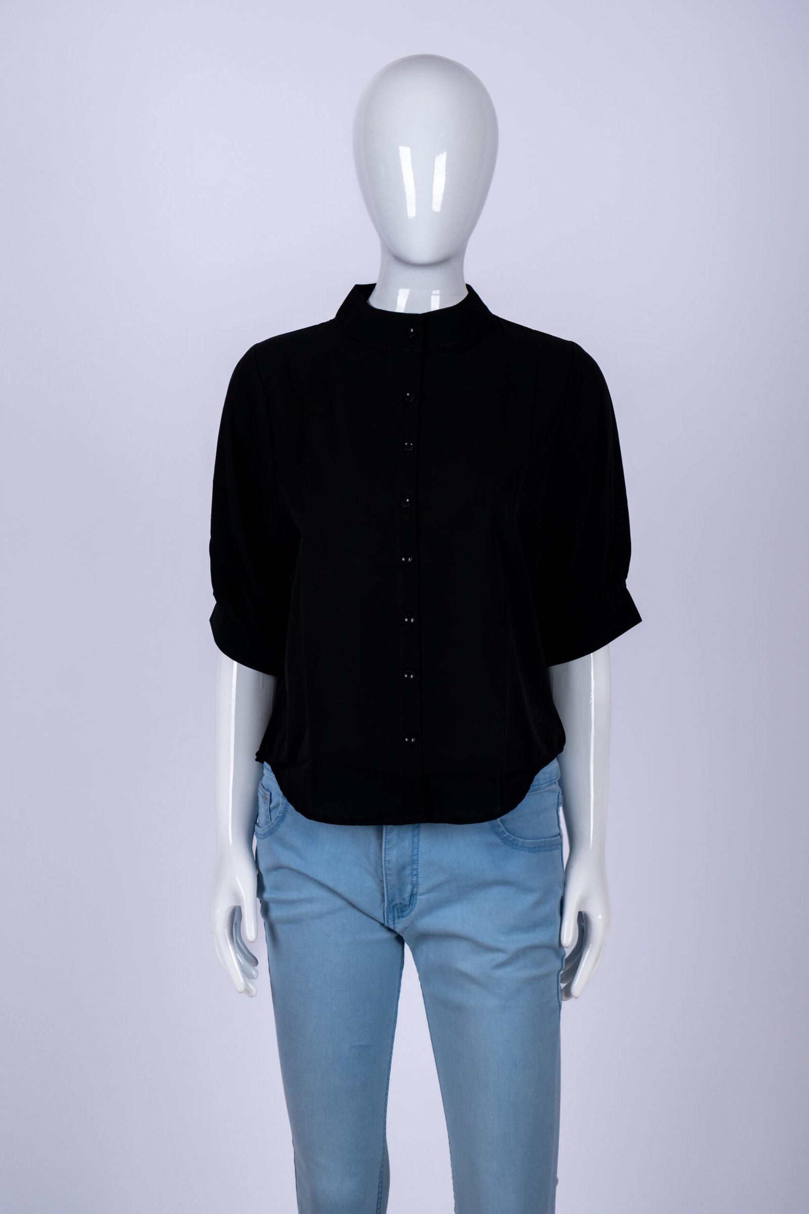 Women's Black solid shirt top