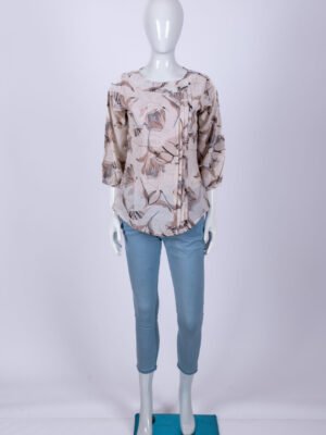 Women's Brown floral print top