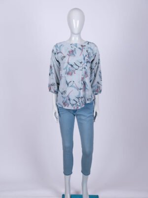 Women's Blue floral print top