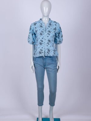 Women's Blue floral print top