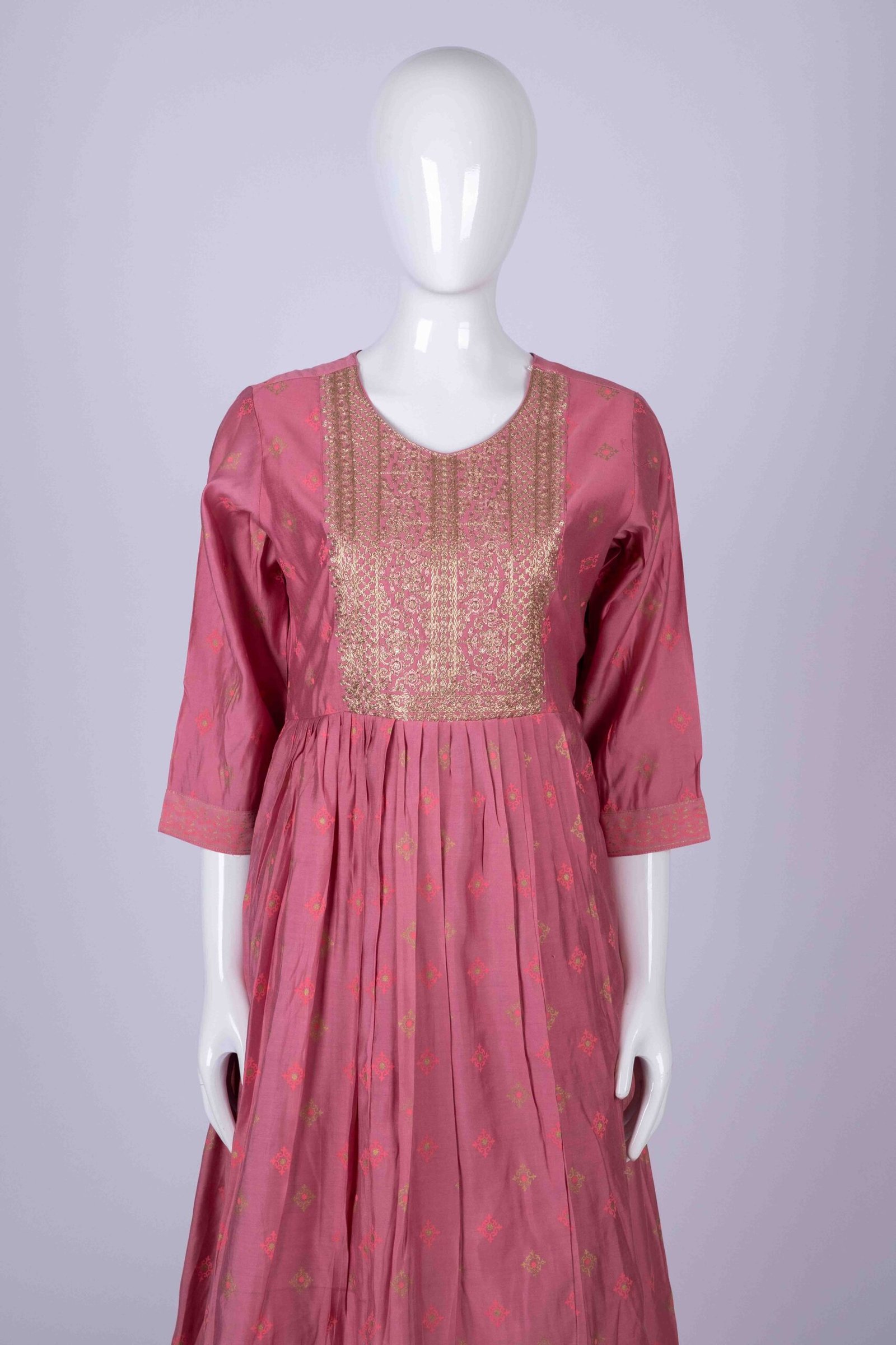 Women's Pink ethnic print kurta top