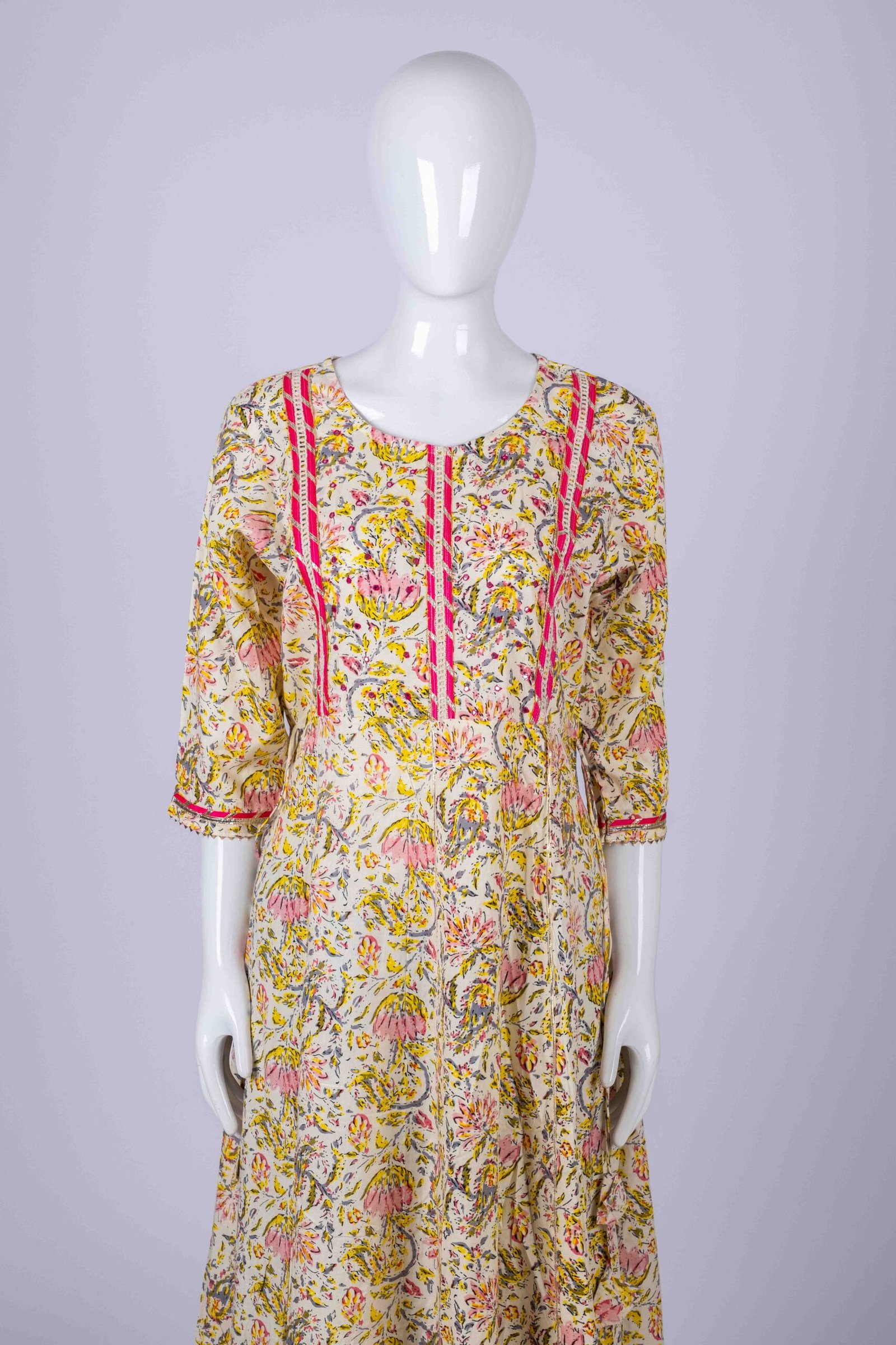 Women's Multi-colour floral print kurta top