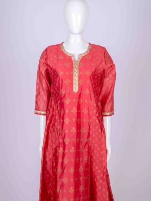 Women's Pink ethnic printed kurta top