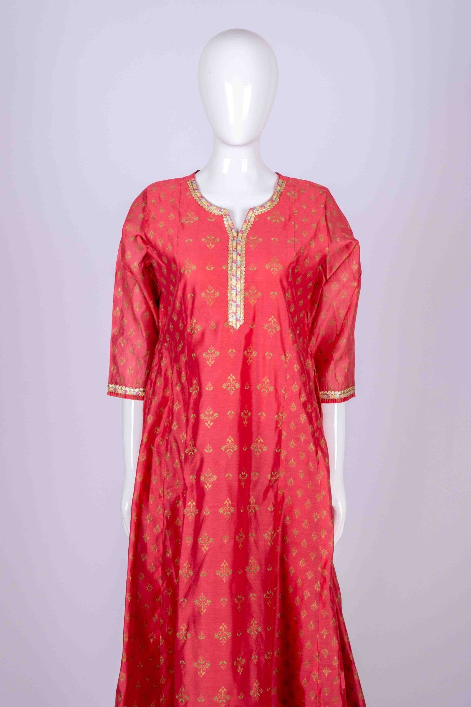 Women's Pink ethnic printed kurta top