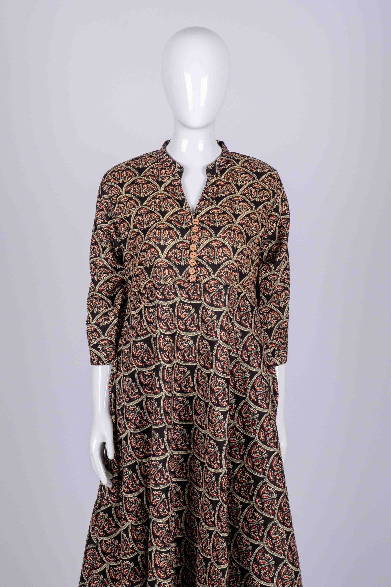 Women's Black floral printed kurta top