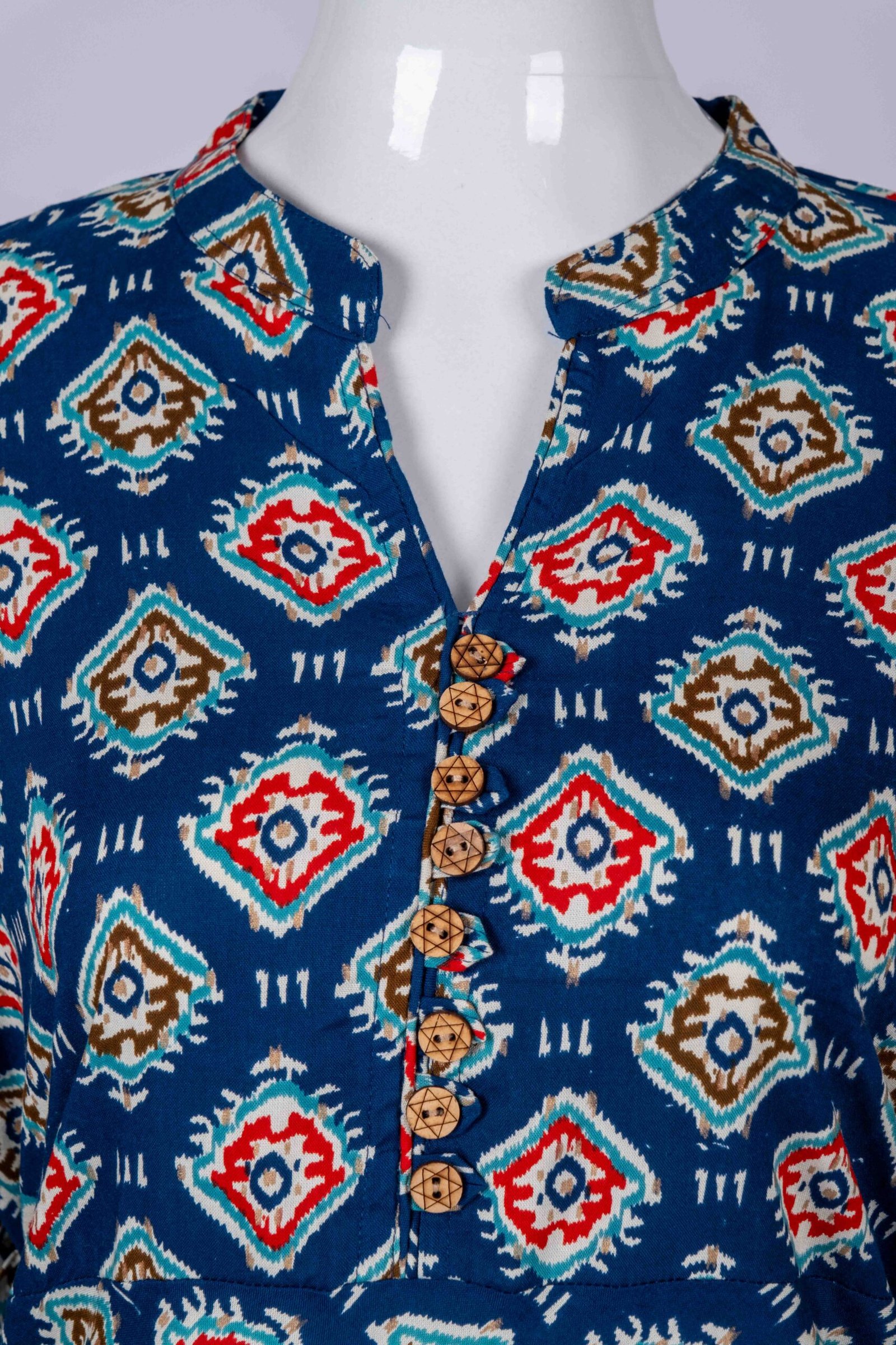 Women's Blue floral printed kurta top